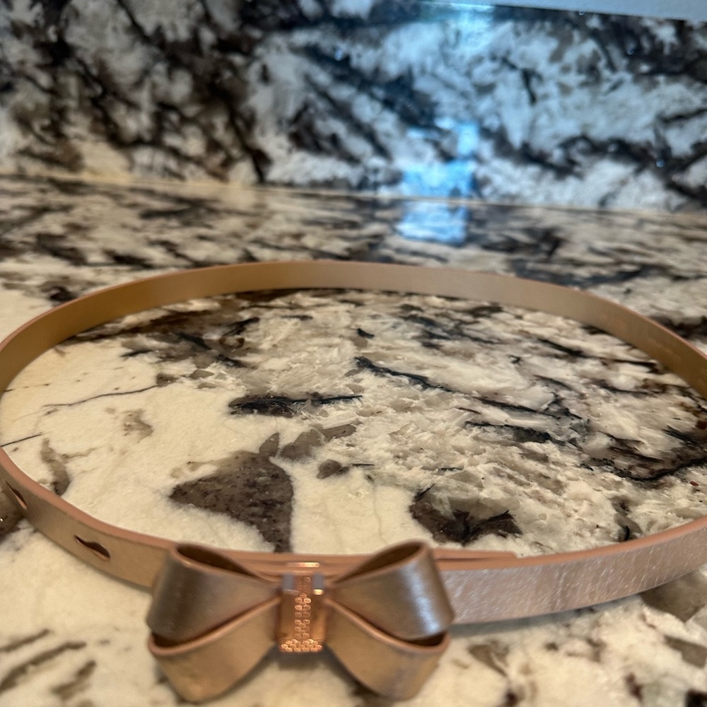 TED BAKER  Women Belt Elegant Gold Bow Belt SZ M
